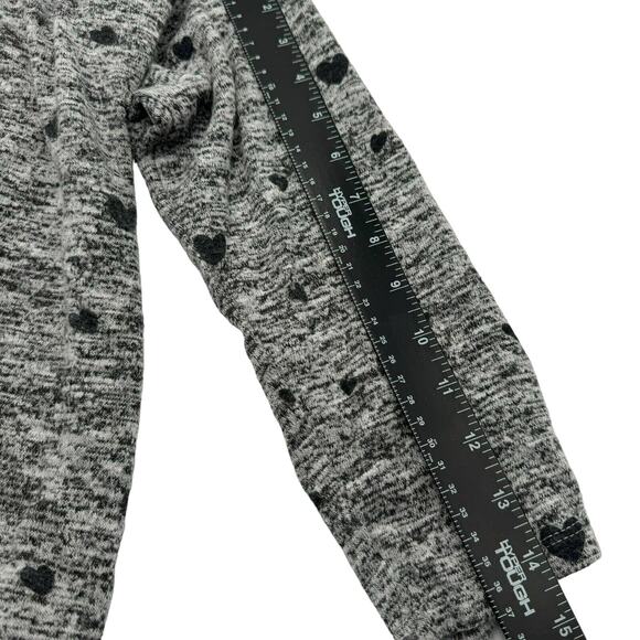 FOR THE REPUBLIC Women's 1X Gray Heart 3/4 Sleeve Tunic Top Shirt Sweater V-neck - Picture 8 of 8